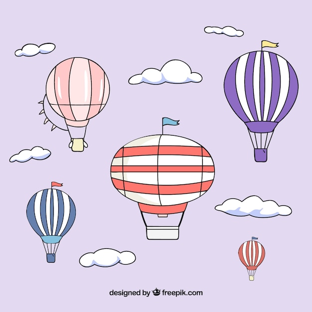 How to draw a balloon with a basket 