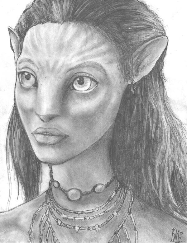 Как нарисовать НЕЙТИРИ из АВАТАРА / Avatar Neytiri drawing 