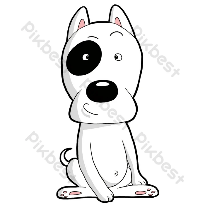 Dog Puppy Cartoon Drawing, Мультяшная собака 