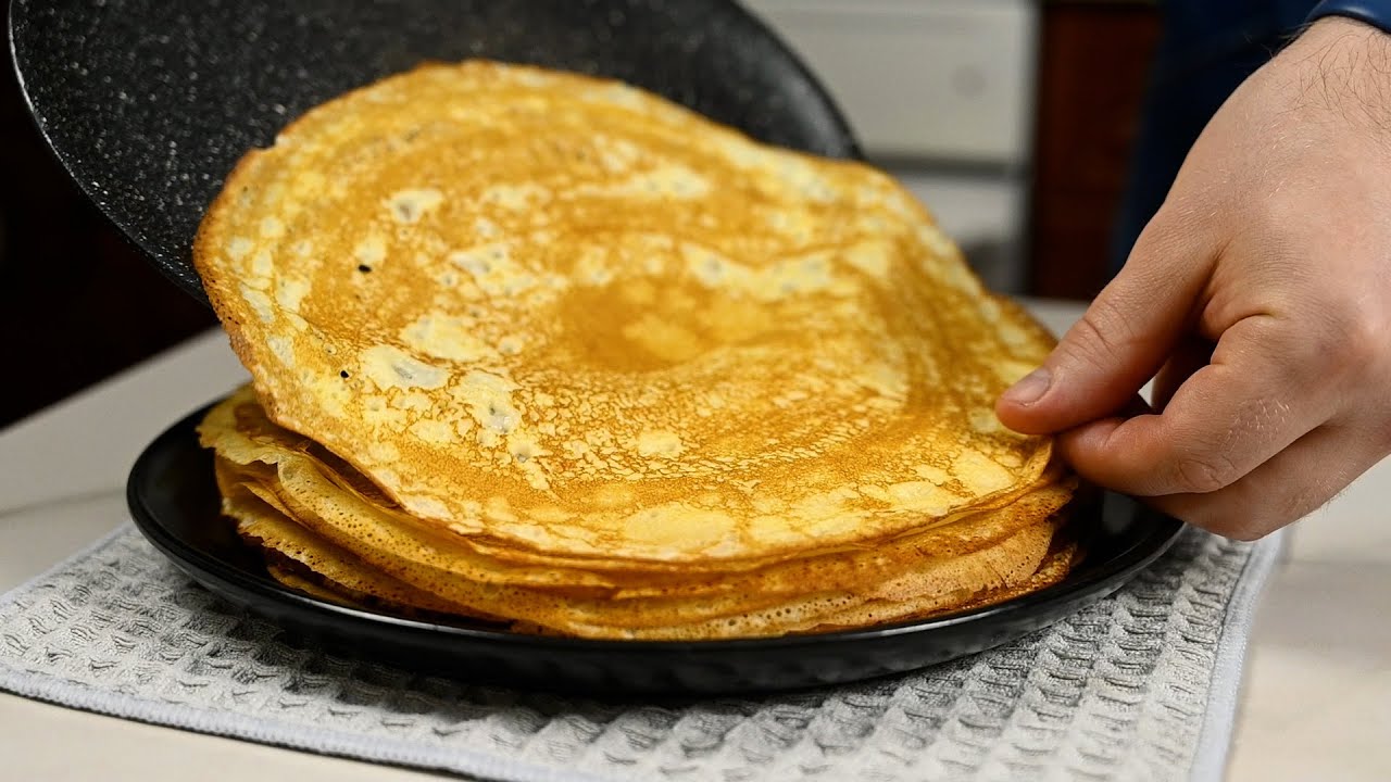 Рецепт блинчиков 🥞 с начинкой из яблок 