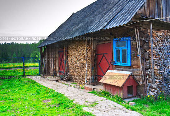 Картина «Деревенский дом» Холст, Масло 