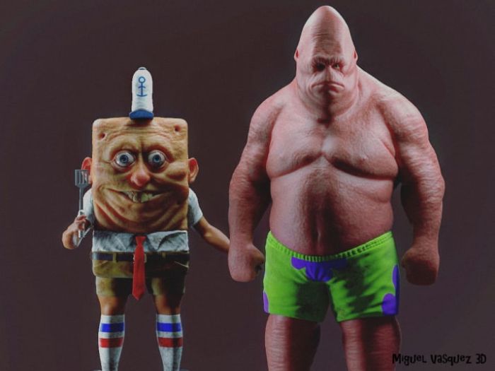 Обои патрик, губка боб, sponge bob, сквидвард, The SpongeBob 