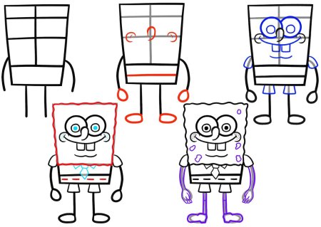 Распечатать Раскраски Губка Боб-Спанч 