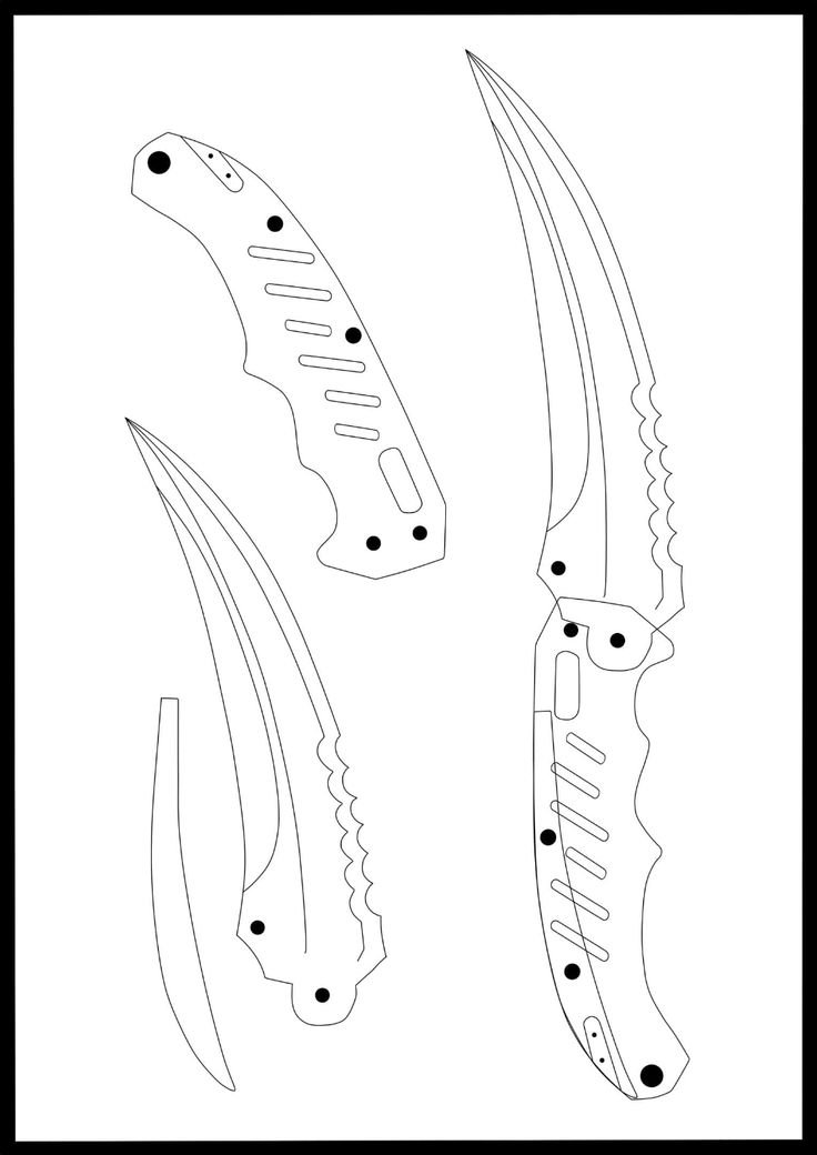 Картинки для срисовки ножи из кс го 30 шт
