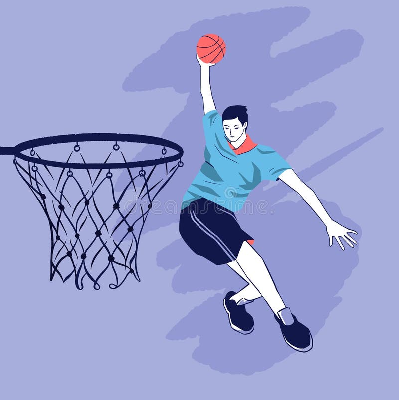 Illustration Of Kids Playing Basketball