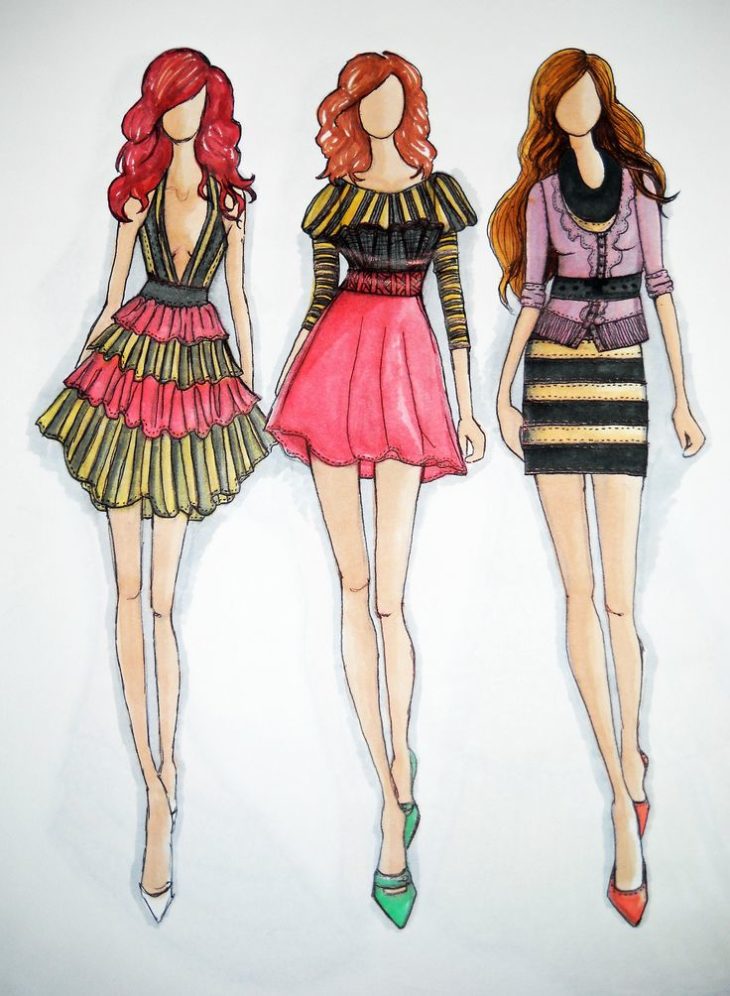 Скетчбук fashion illustration с 