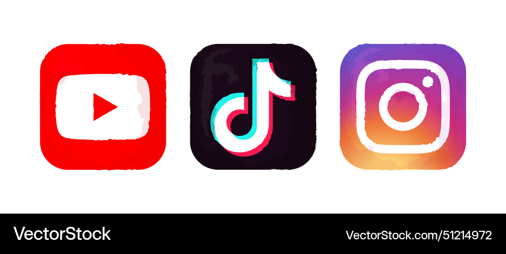 instagram mobile apps icons Vector Image