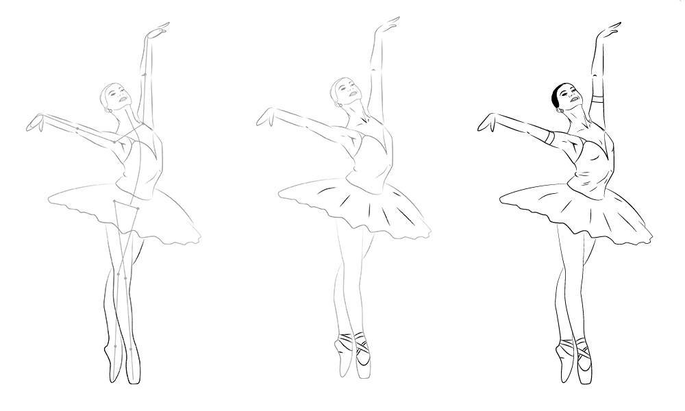 как нарисовать балерину draw a ballerina