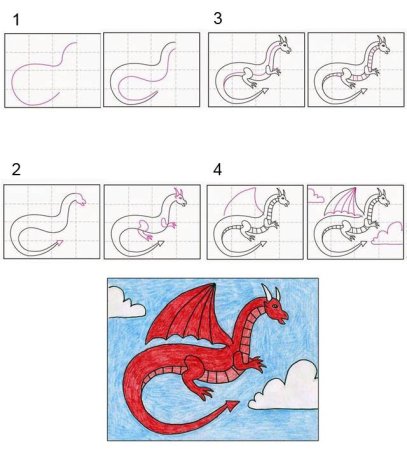 Арт и рисунки драконов 