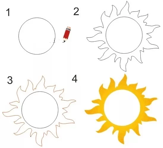 Как нарисовать СОЛНЦЕ / Раскраска 
