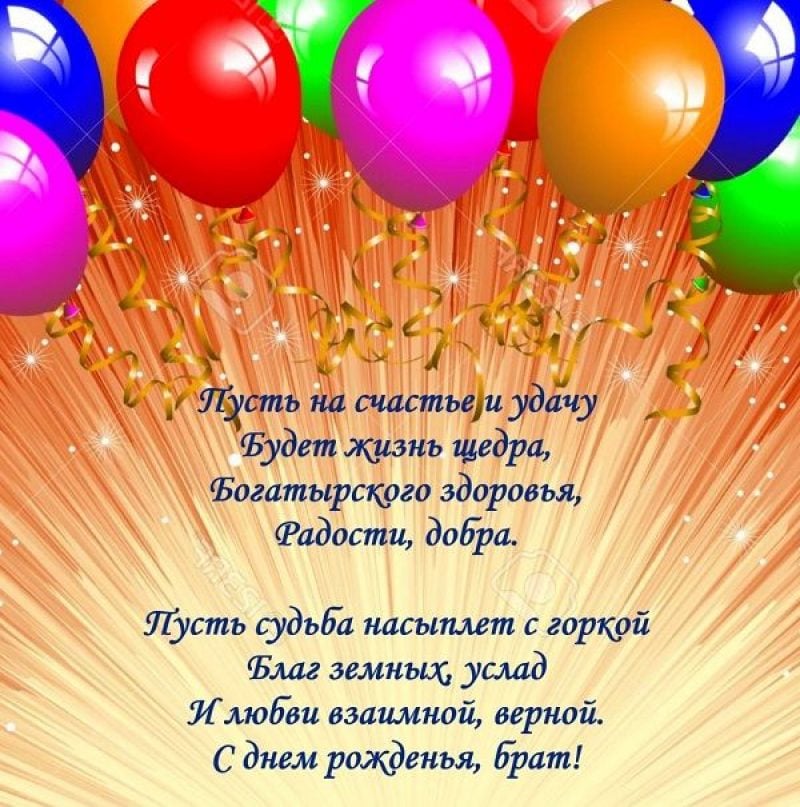 🎈Красивое поздравление С Днем рождения брату 🎁 от сестры 