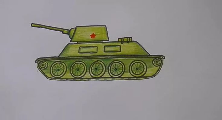 Как нарисовать Танк Т-62 