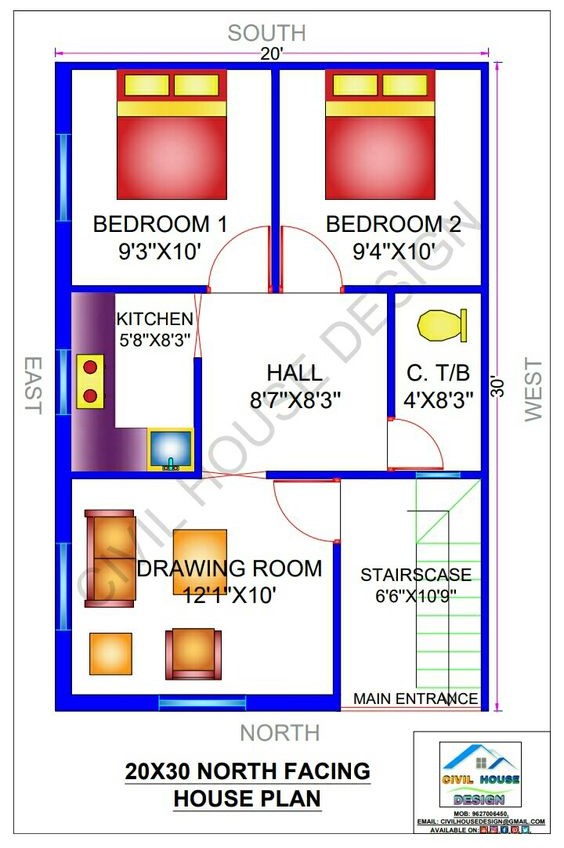 20 x 30 House Plan 