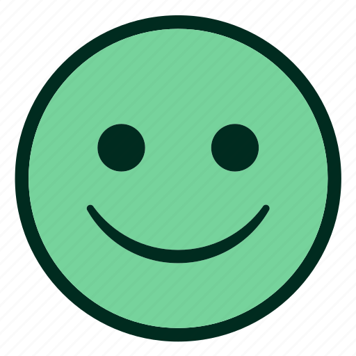 Emoji, emoticon, face, filled, green, sad, smiley icon 