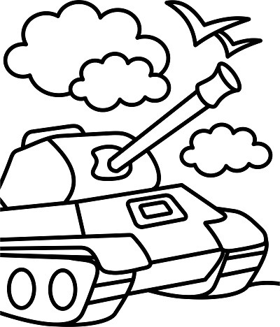 How to draw an Abrams tank